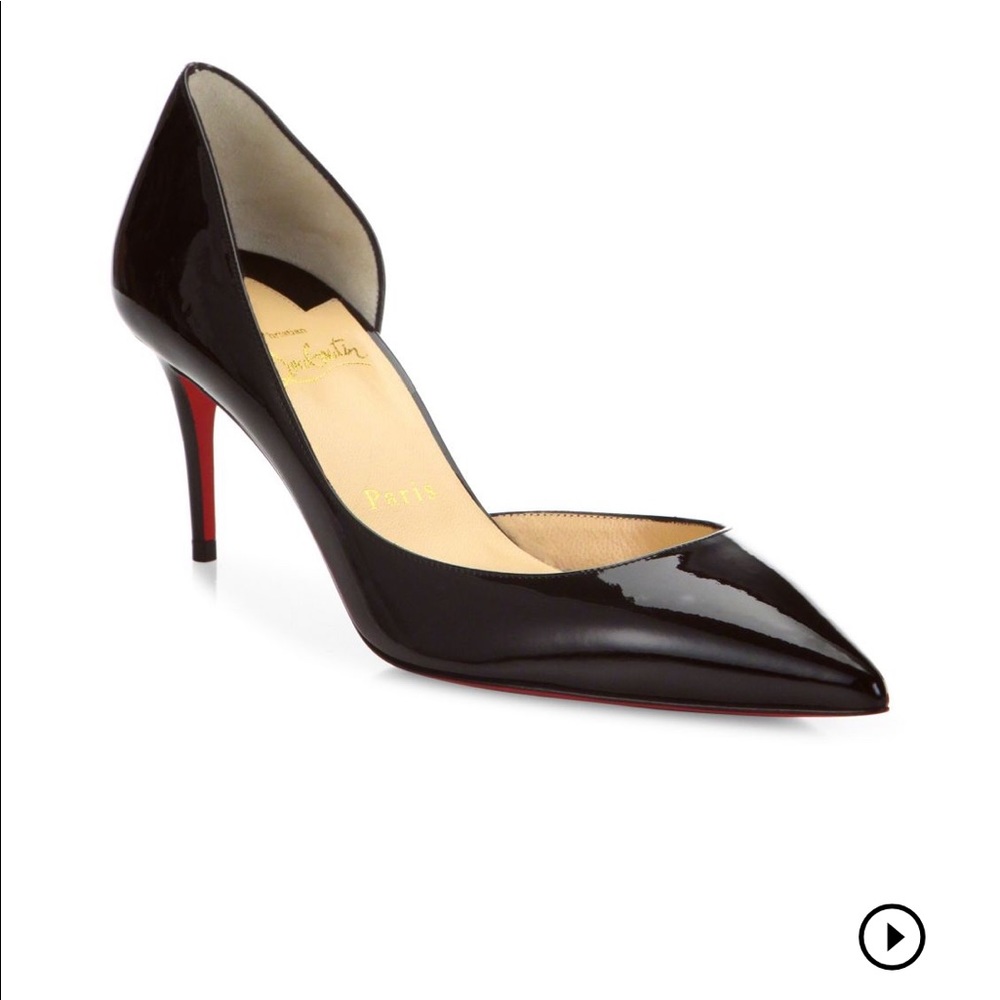 Christian Louboutin black patent leather Iriza 70